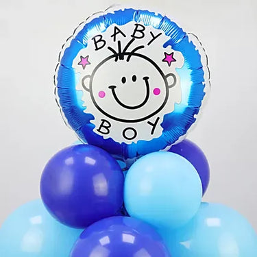 Baby Boy Balloon Pillar